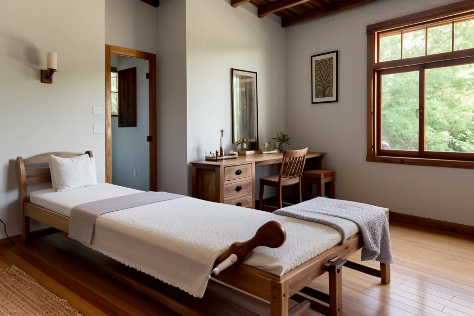 Rodillo de madera natural poroso junto a un rodillo barnizado con brillo cosmético