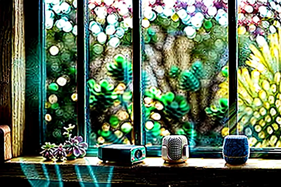 Altavoz de madera en una sala de masajes para crear ambiente sonoro